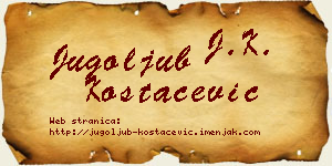Jugoljub Kostačević vizit kartica